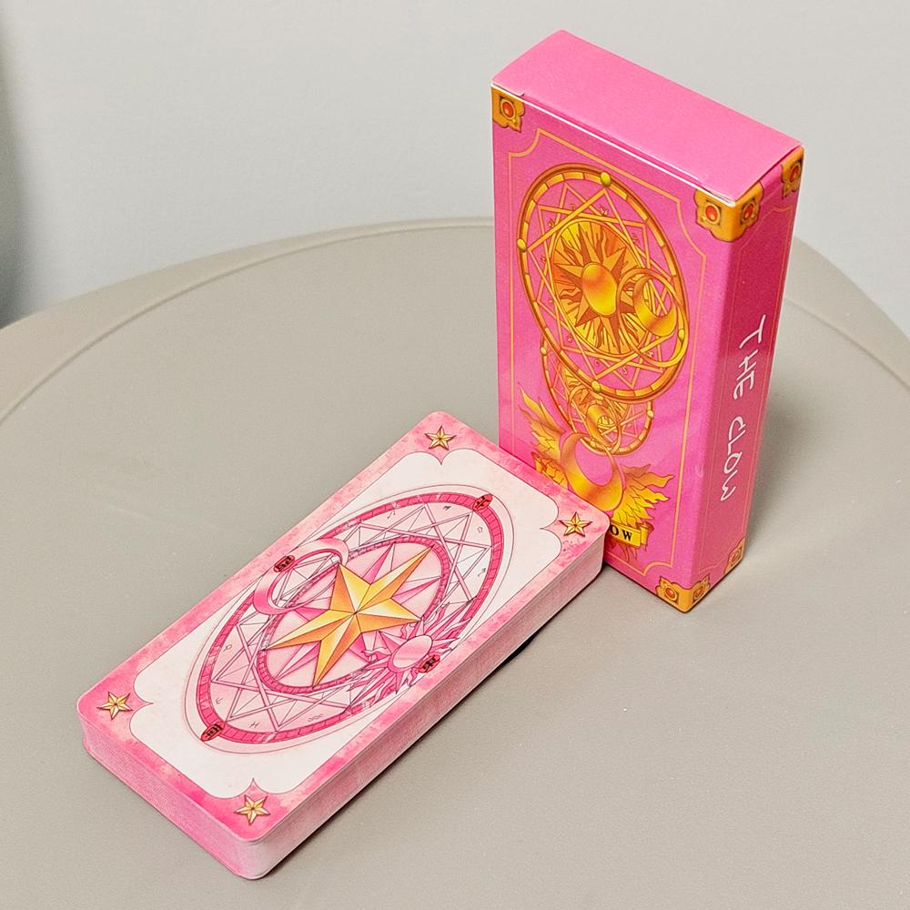 11x5.5cm Cardcaptor Sakura Tarot Deck - Complete 56 Card Set | Pink Sakura Edition for Fans & Cosplay