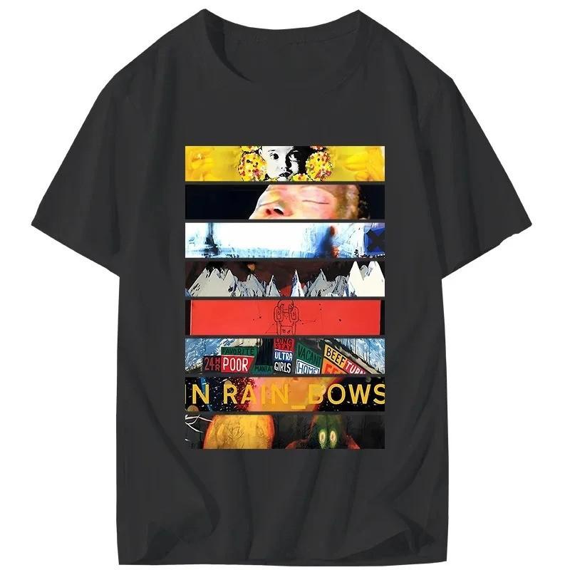 Fashion Women s T-Shirt RADIOHEAD Printed T-Shirt Men x Y2k Heav S чёрный