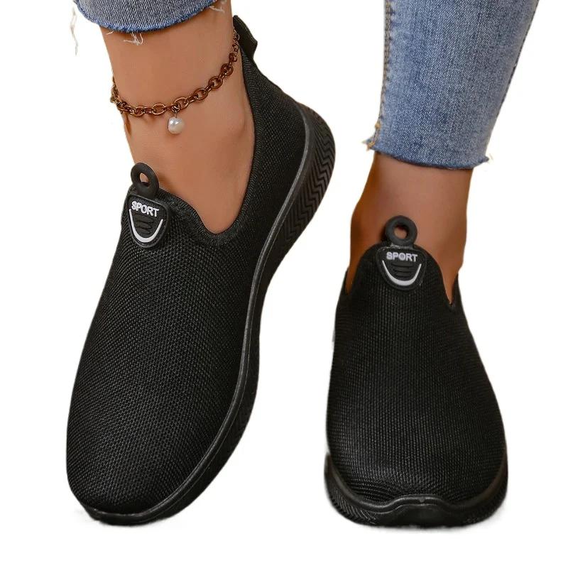 Fashion 2025 Ladies Shoes Slip-on Women's Vulcanize Shoes New Mesh Soft Bottom Outdoor Slip-Resistant Casual Comfortable Casual Shoes