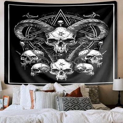 Skulls Gothic Goat Head Tapestry Room Decoration Wall Hanging for Living Room Bedroom, Dormitory, Birthday and Christmas Gifts