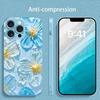 Aesthetic Textured Flower Print for iphone 17 case for coque iphone Case fundas Glass for iPhone 17 16 15 14 13 12 11pm Pro Plus