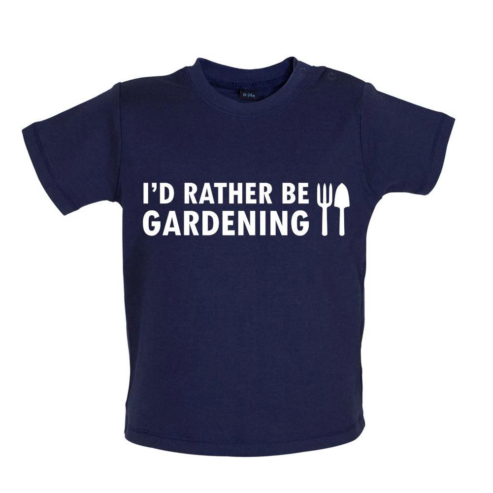 I d Rather Be Gardening - Baby Kids Boys Girls Unisex T-Shirt / Babygrow - Gardener Landscaper Garden 110