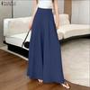 Pantalon ample décontracté à taille élastique pour femme