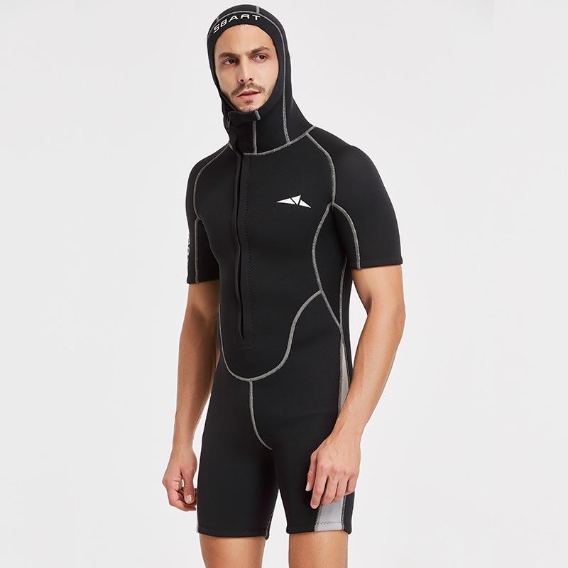 Sharkbat Unisex Short Sleeve 2MM Wetsuit: Sun Protection One-Piece for Snorkeling, Swimming, and Surfing