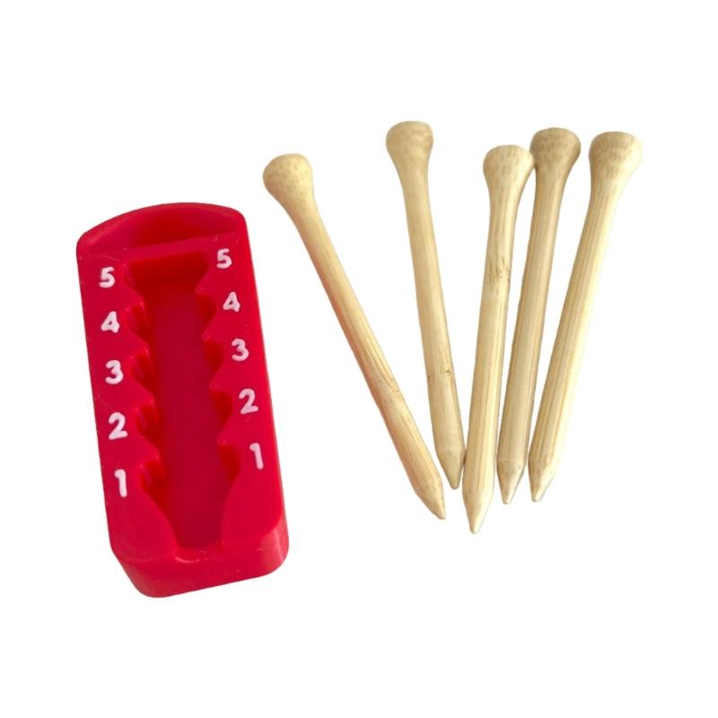 

Инструмент для регулировки высоты гольф-тисов Precisions Golf Tees 5 предустановленных положений Регулятор высоты гольф-тисов для точных ударов красный