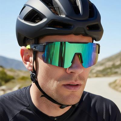 Modische UV-Sonnenbrille für Radfahren Outdoor-Sport Bunte Schutz-Fahrradbrille 9336