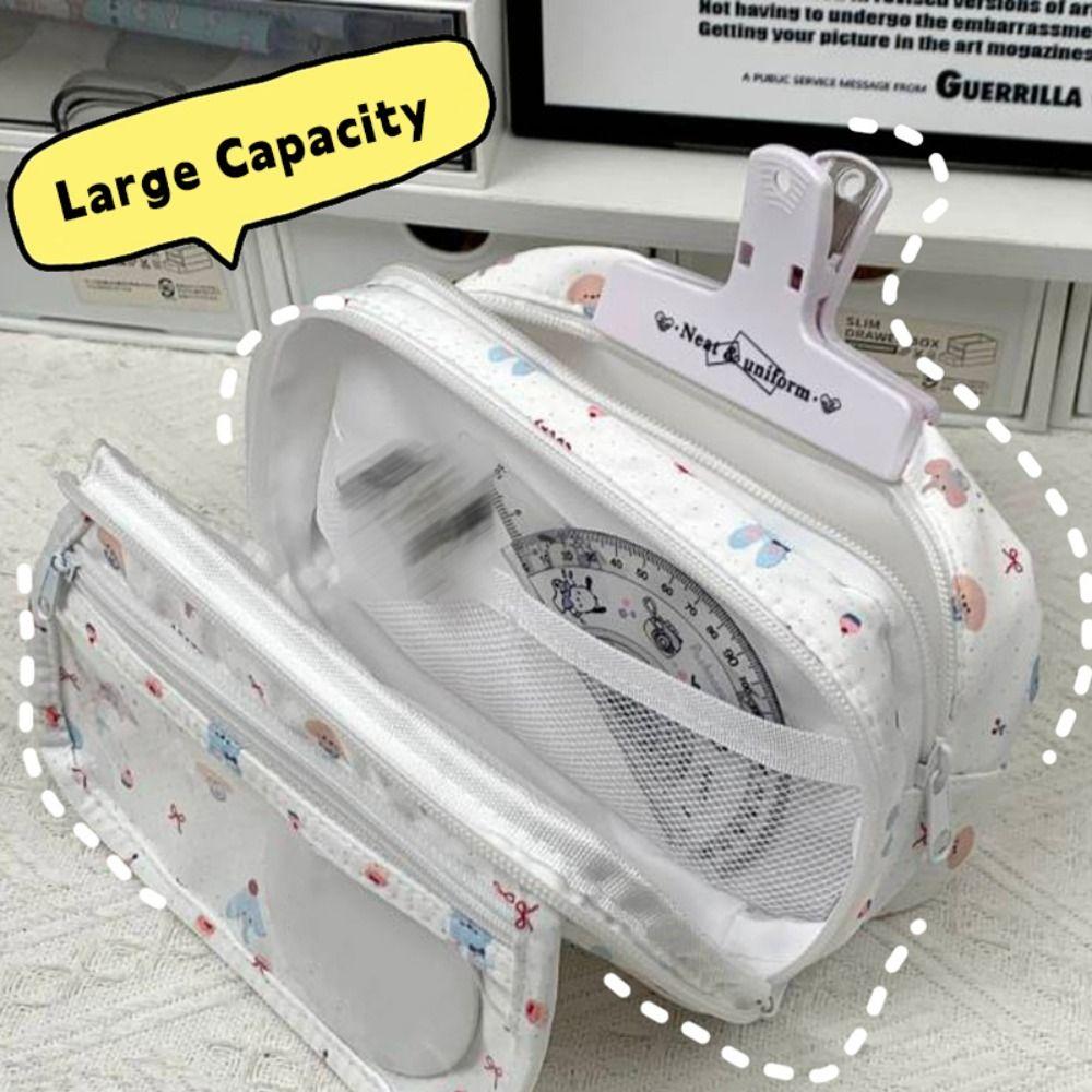 Multifunctional Pen Bag Large Capacity Stationery Bag New Pencil Case  School Office