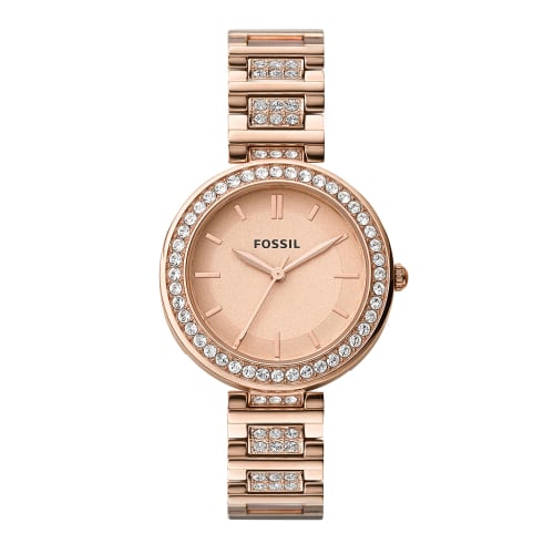 Fossil KARLI BQ3181 Women's Pink Gold Watch
