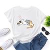 Women Tshirt Summer FeUnisex Tops Graphic T Shirts Women Tshirt Sleeping Cat Graphic Print Tees Shirt Harajuku Aesthetic Clothes