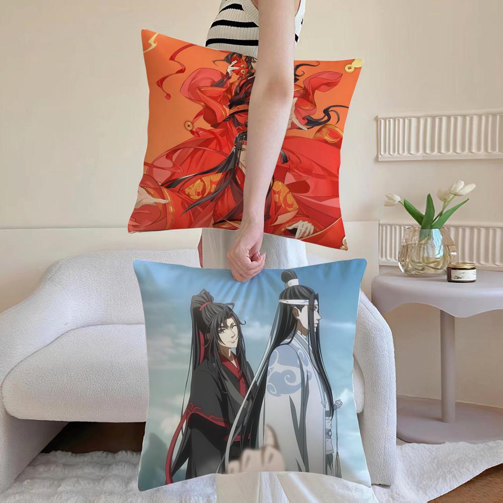 New Arrival Mo Dao Zu Shi Cushion Cover Pillowcase Short Plush Invisible Zipper Room Sofa Cushion Cover