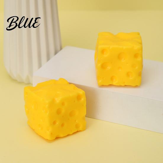 Cheese Sensory Toy 1/2/3Pcs Simulated Cube Squeeze Stress Relief Block Adults Ball Fidget Slow Rising Simulation Food Pinch Anxiety