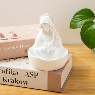 1Pc Modern Minimalist Resin Craftsmanship Virgin Mary Decorative Bowls Bookshelves and Console Tables Home Decorations