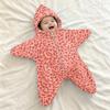 Infant Flannel Swaddle Blanket with Leopard and Polka Dot Print and, Sleep Sack Wrap, Cozy Travel Swaddle for Outdoor Use
