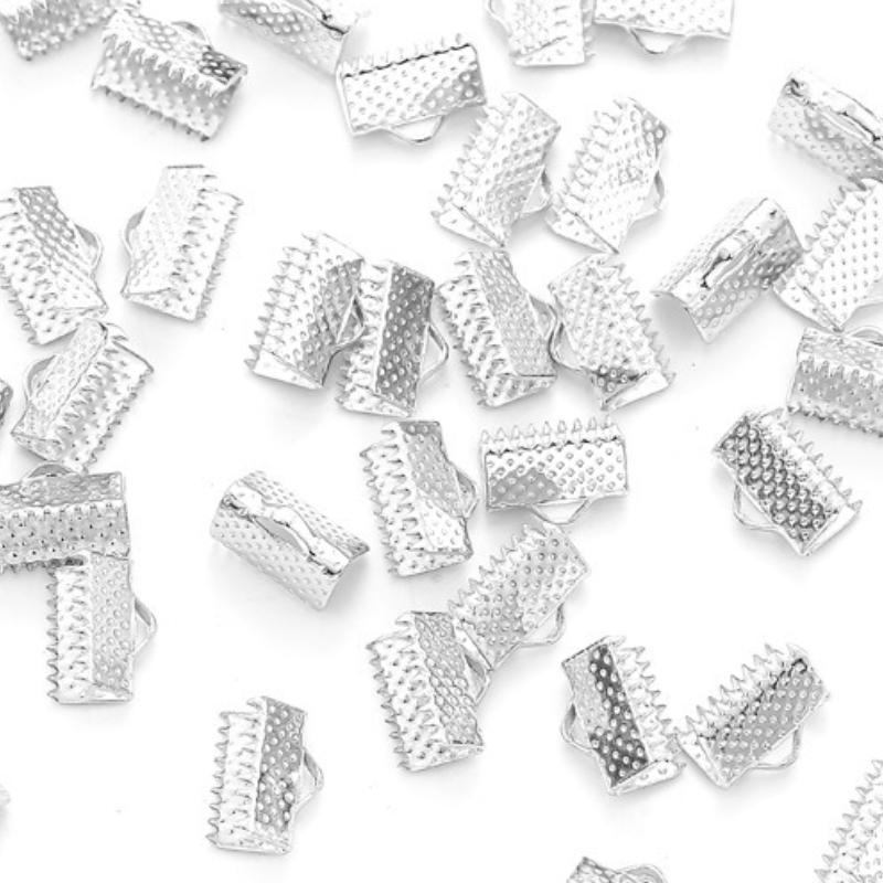 Crimp Beads Cove Clasps Cord End Caps String Ribbon Leather Clip Foldover Connectors Accessories for DIY Jewelry Findings