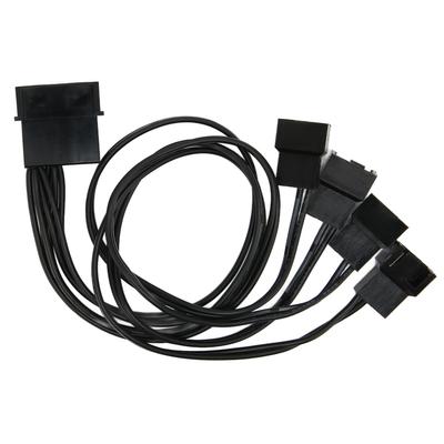 PWM Lüfterverteiler Praktischer 4-Pin-Adapter Langlebiges 3-Pin-Verlängerungs-Stromkabel für Desktop-Computer