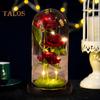Preserved Rose In Glass Dome LED Light Up Eternal Flower Romantic Forever Rose Gift for Women Valentine's Day Mother's Day
