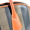 FENDI vintage Pecan logo Bag Hand Bag Tote Bag PVC/Leather khaki/Brown