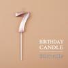 Gold and Silver Number Candles for Birthday Cakes - Pink Exquisite Design