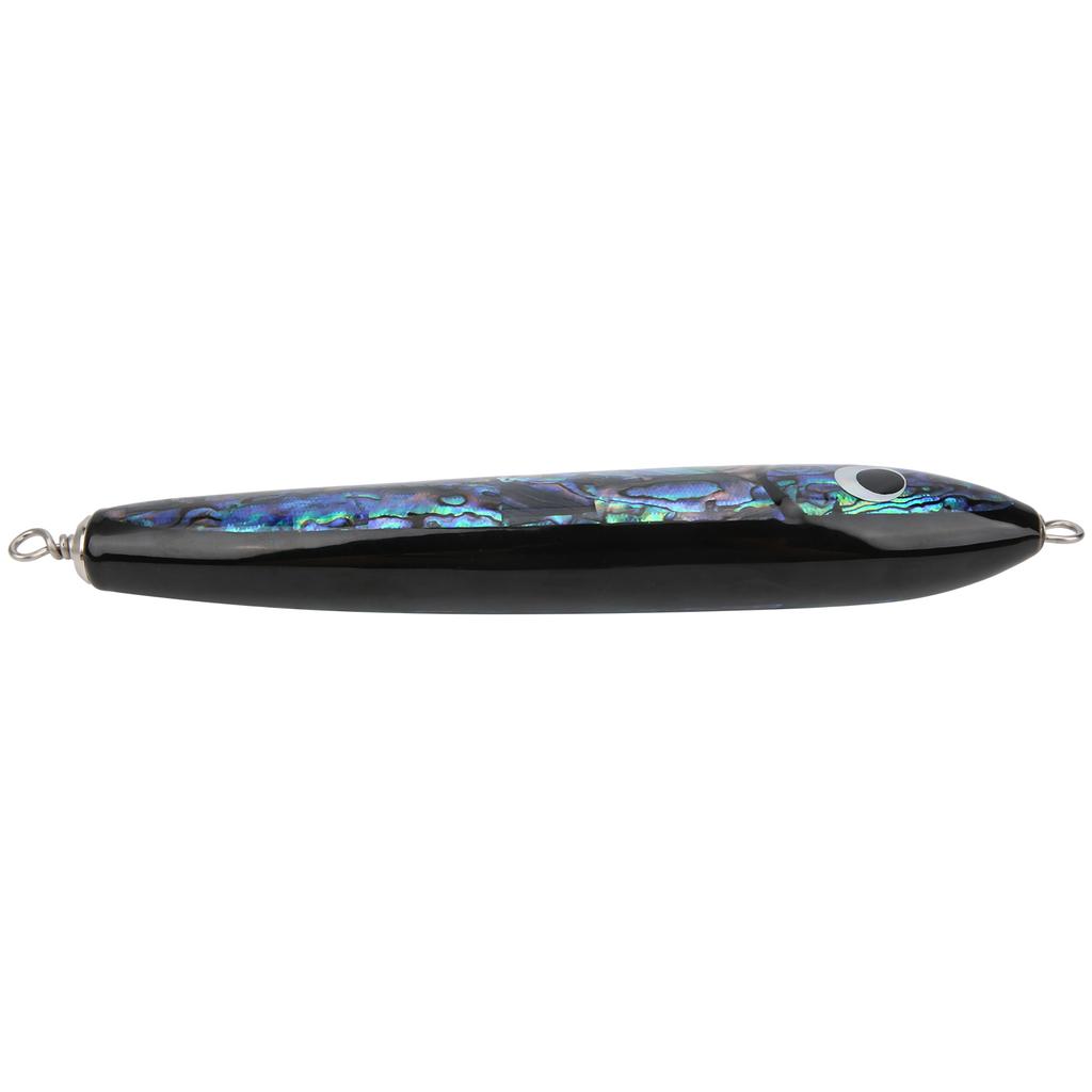Fish Lure Abalone Shell Fishing Bait Wooden Crankbait for Tuna Grouper Billbirds Sea Bream 23x3.5cm