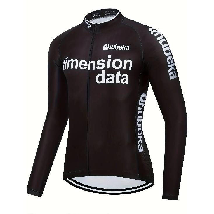 

2025 Cycling Jersey - Quick-Dry, Breathable Long Sleeve Top for Road & Mountain Biking, Moisture-Wicking, High Neck with Pockets XXXL чёрный