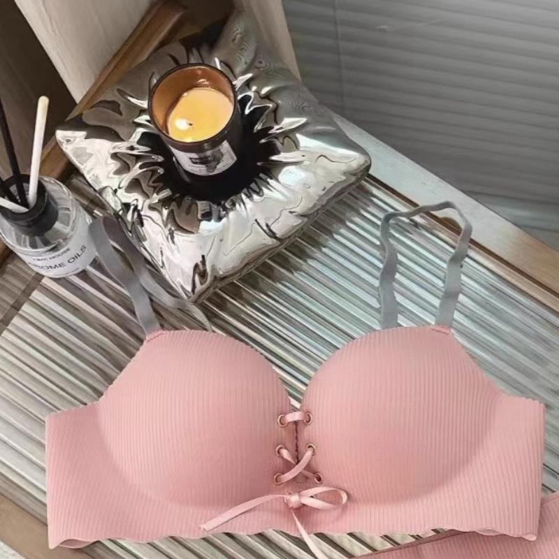 

Ladies Spring and Summer Binding One Piece Type Adjustment Type Gather Comfortable No Trace Underwear 38/85AB рожевий