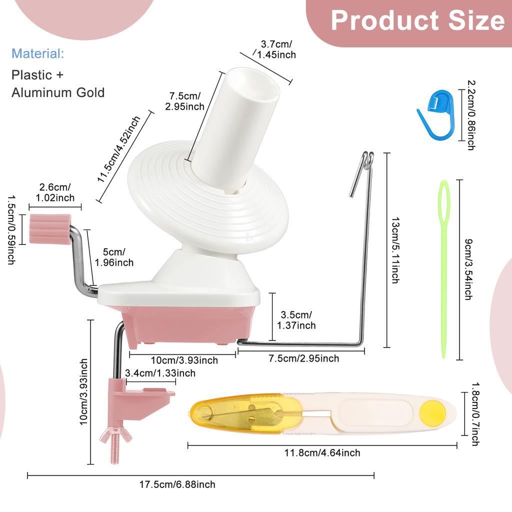 Hand or Electric Wool Winder Crocheting Motor Drive Automatic Yarn Ball Winder Easy to Use Efficient Auto Yarn Cake Winder
