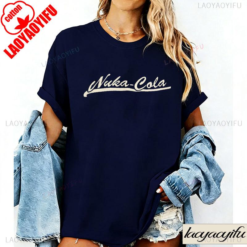 NukaCola TShirt Funny Drinks Graphic T Shirts Television Fan Tee Tops Cotton Shirts Vintage Red T Shirt 2044 Fan Gift 2026