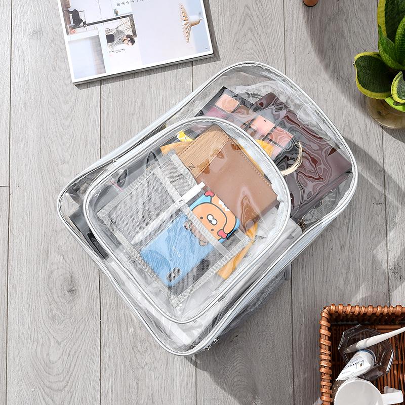 Eco-friendly PVC Transparent Ita Backpack - Unisex Waterproof School & Outdoor Bag