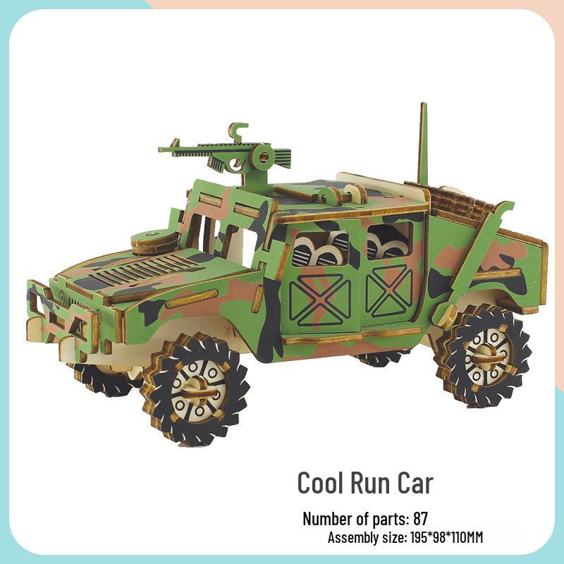 Wooden 3D Puzzle Car - Educational Handmade Toy for Kids