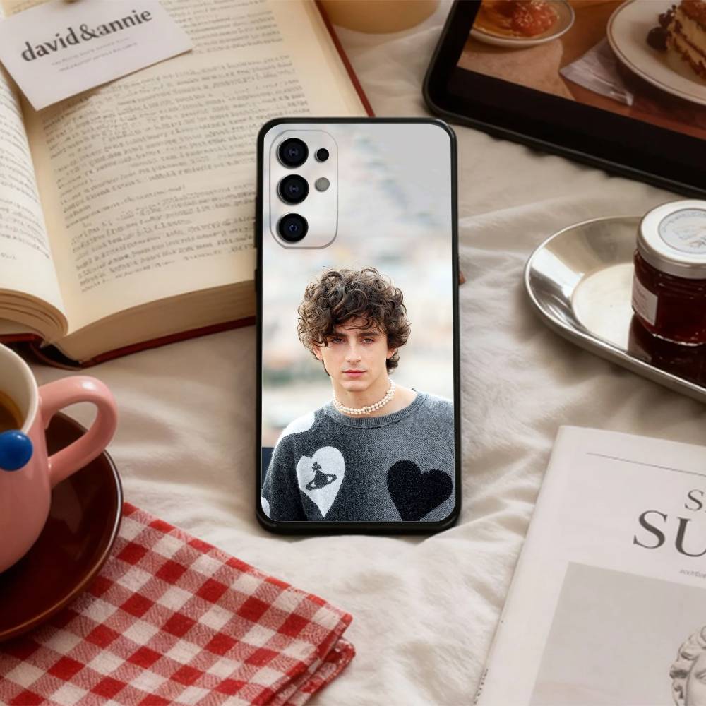 T-Timothée Chalamet COOL   Phone Case For Samsung S 25,24,23,22,30,21,10,9,Ultra,Plus,Lite,FE,4,5 G Soft Black Case