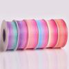 Wholesale Durable Polyester Rainbow Gradient Tulle Ribbon Birthday Floral Gift Decoration DIY Hair Accessory Bow Material