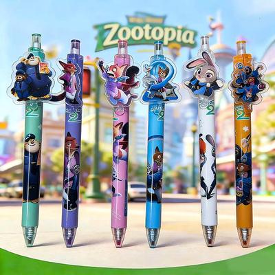Crazy Zootopia Neutral Pen Cartoon Fox Nick Cute Rabbit Judy Ins Style Student Stationery Press Pen Give Children