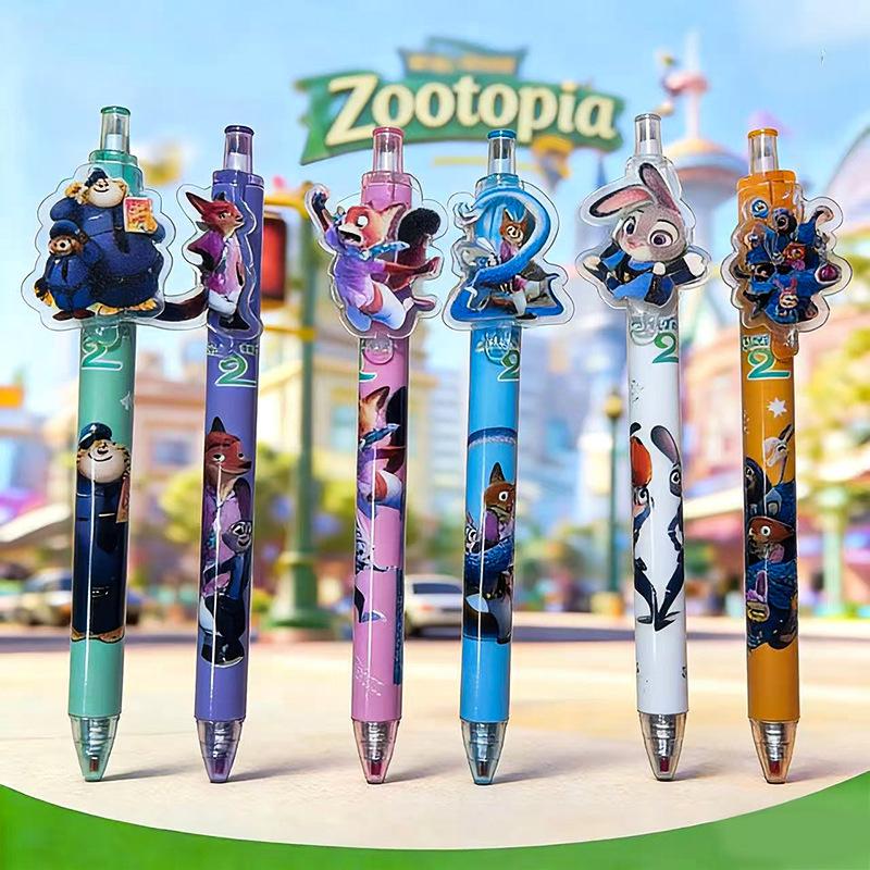 Crazy Zootopia Penna Neutra Cartone Animato Volpe Nick Coniglio Carino Judy Stile Ins Cancelleria per Studenti Penna a Pressione Regalo per Bambini