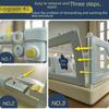 Children's Anti-Fall Bed Fence - Universal Large Bed Protective Barrier with Embroidery Design