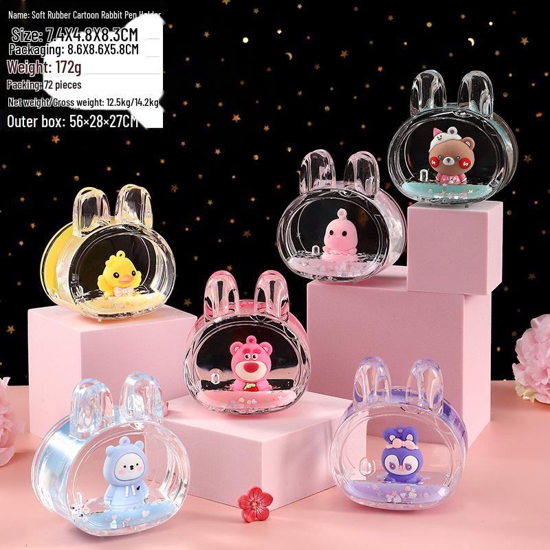 Panda Glitter Liquid Motion Hourglass - Decompression Toy & Acrylic Decoration Gift