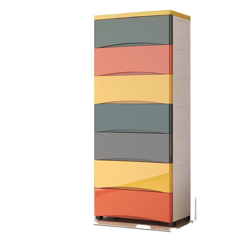 Five-Drawer Plastic Storage Cabinet for Household Organization