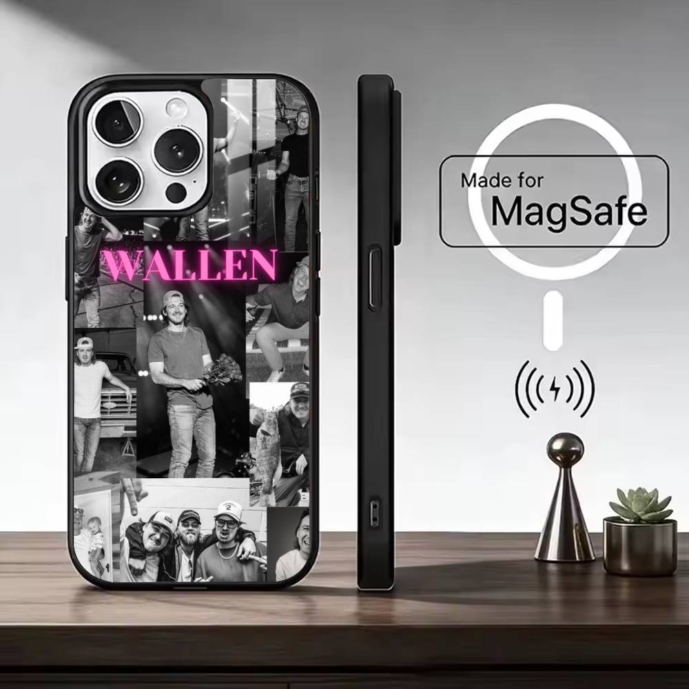 Morgan W-Wallen Sänger Handyhülle Für iPhone17,16,15,14,13,12,11 Plus,Pro Magnetisch mit Magsafe Kabelloses Laden