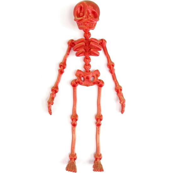 3D Printed Skeleton Refrigerator Magnet Halloween Poseable Skeleton Figurine with Movable Joints