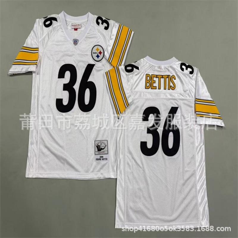 Pittsburgh Steelers Vintage NFL Football Jersey Men Cotton Embroidered Training Shirt Rugby Sport Wear