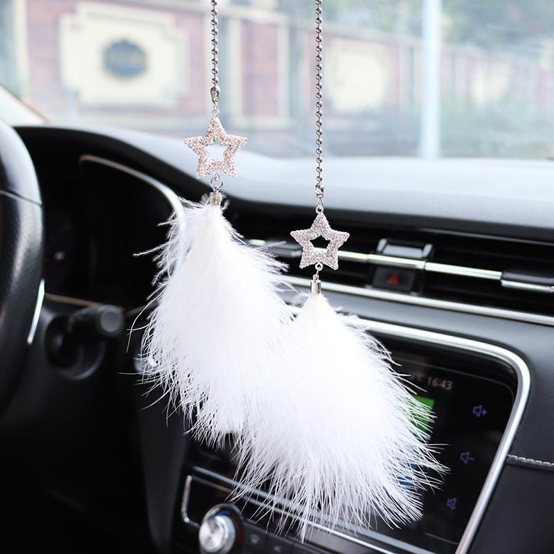 

Автомобильный стиль Простой подвесной кулон для зеркала заднего вида Перо Страз StyleE