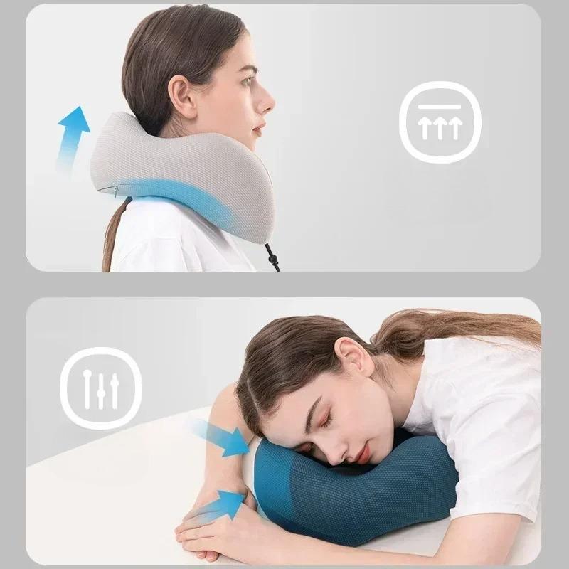 1pcs Multi Functional U-shaped Pillow Memory Cotton Comfortable Sleep Neck Pillows Portable Rest Travel Pillow,Christmas Gift