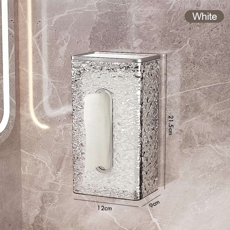 mr basket Wall Mounted Household Bathroom Tissue Box Wash Face Towel Storage Box Multifunctional Creative Kitchen Drawer Box