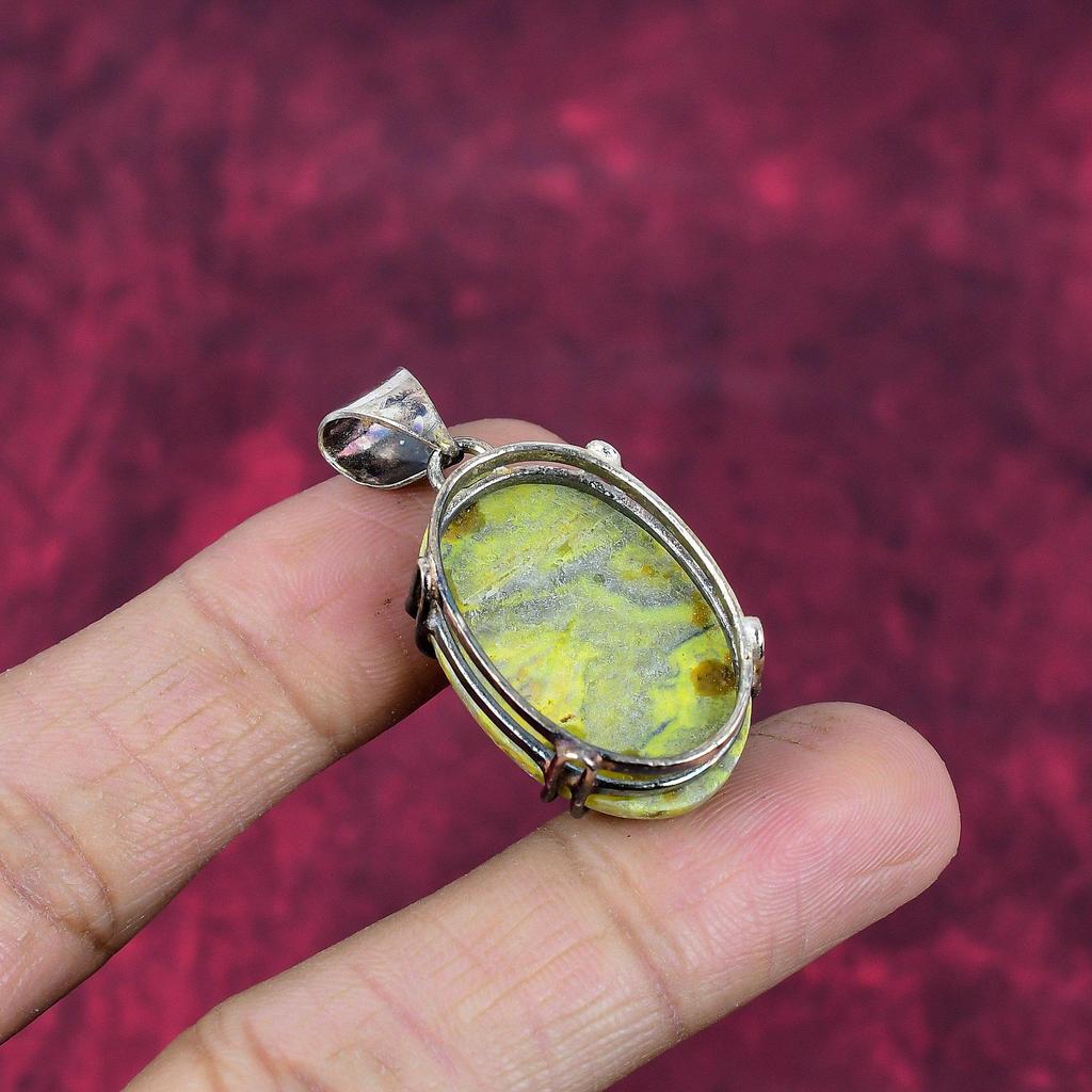 Hummeljaspis Anhänger, 925 massives Sterlingsilber Edelsteinschmuck, Handgefertigter Anhänger, Zum Muttertag