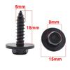 50*Car Screw Fender Liner Body Bumper Cover Splash Shield Bolt Screw Metal Black