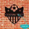 Metal Wall Art Soccer Team Emblem Custom Sign Home Office Decor