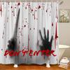 Halloween Horror Hölle Hände Kreativer Duschvorhang Blutige Handabdrücke Bluttriefende Wasserdichte Badezimmervorhang Punk Schädel Teufel Dekor