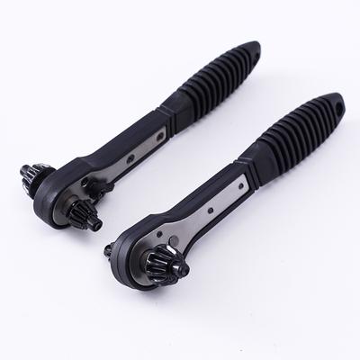 2-in-1 Drill Chuck Key Wrench Black Quick Ratchet Wrench Dual End Wrench Key Chuck