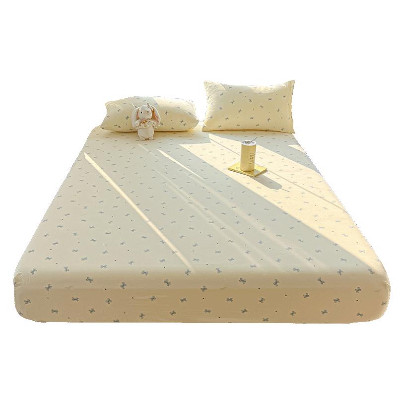 Hongdou Class A Double-Layer Gauze Fitted Sheet 3-Piece Set