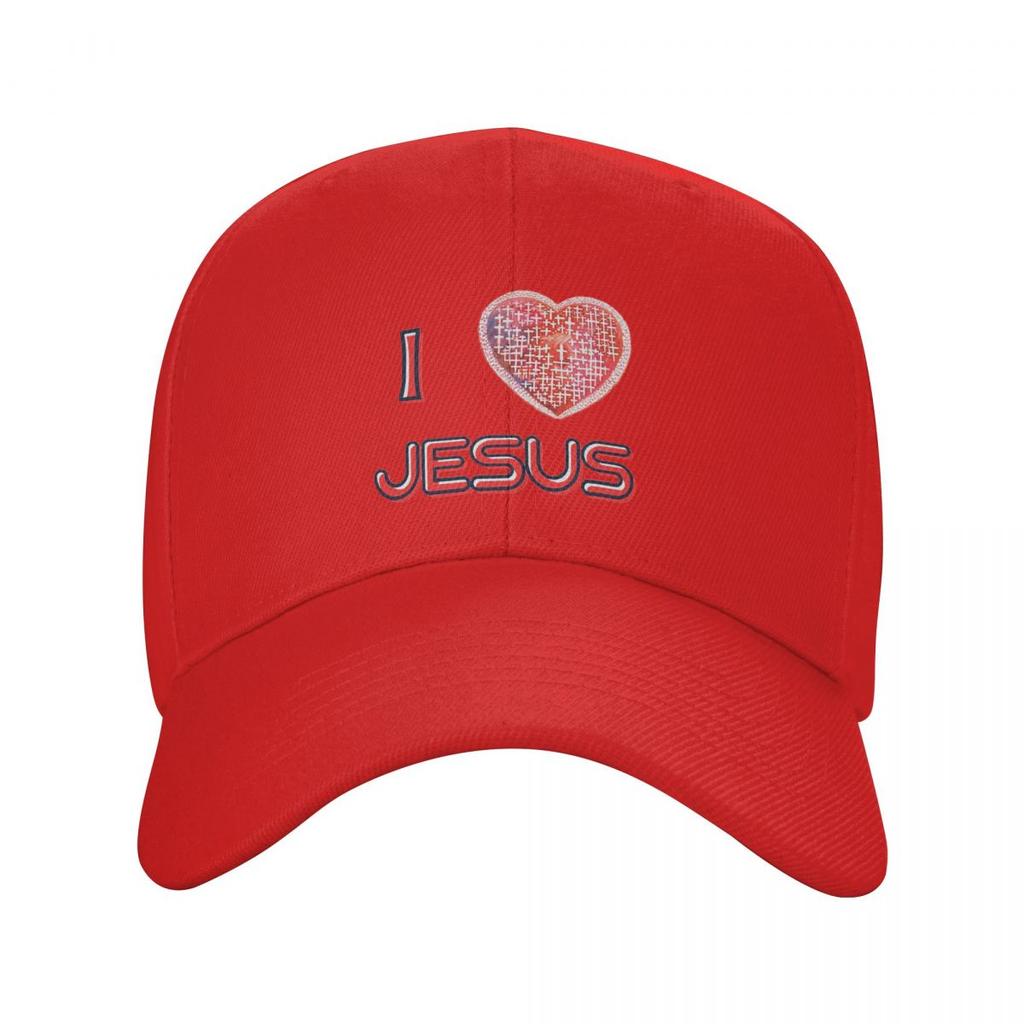 I Love Jesus God Cross Print Baseball Caps Fashion Men Women Hats Adjustable Cap Streetwear Baseball Hat Casquette