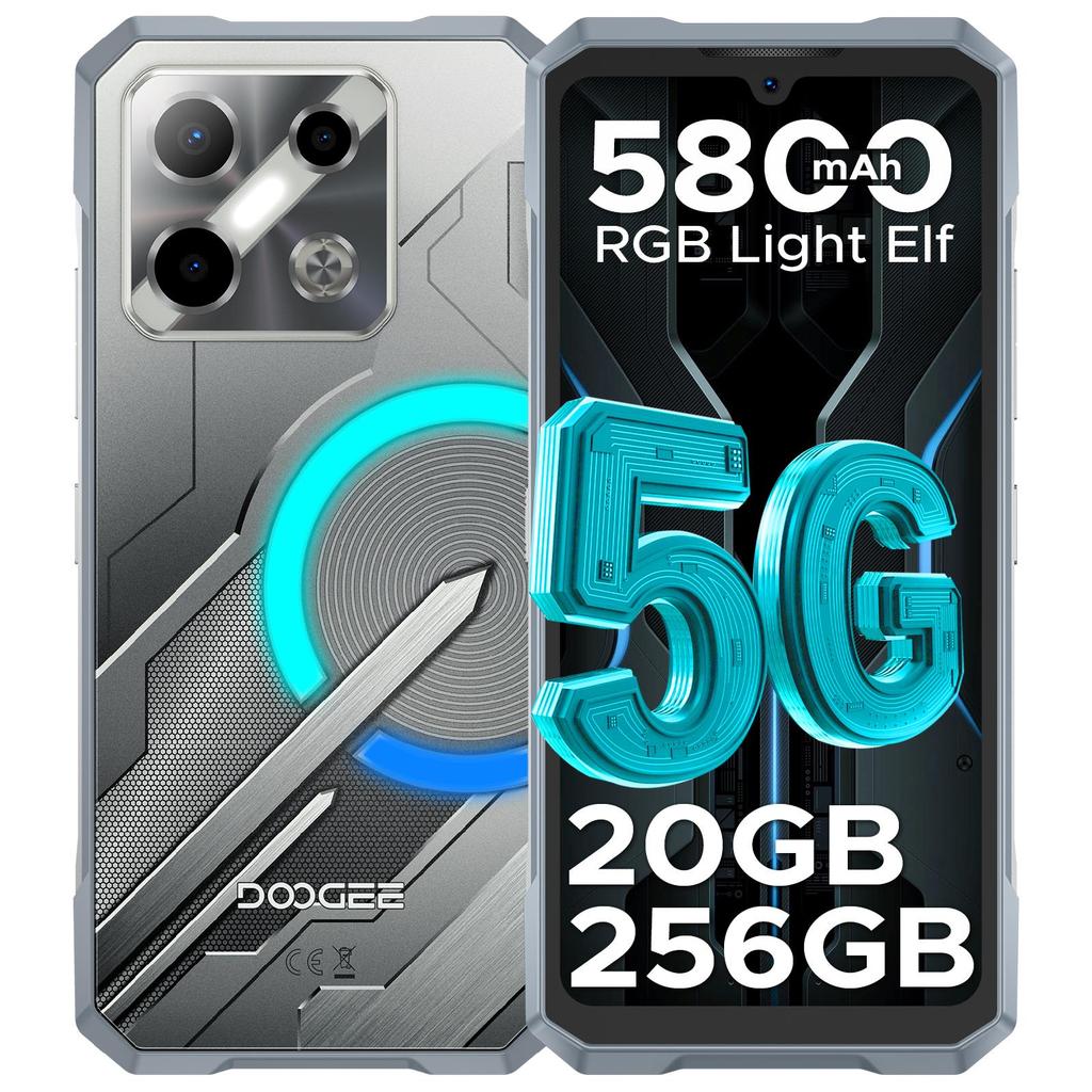DOOGEE Blade GT Play Rugged Smartphone 5G, LED Light Effect, 20GB+256GB/2TB Rugged Phone, 6.72”FHD+ 120Hz, 50MP, Side Fingerprint, Face ID, OTG/NFC